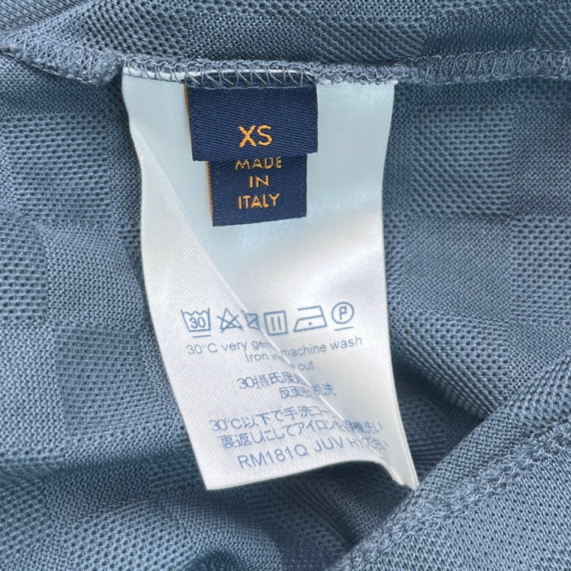 Men's Damier Polo Shirt Navy Size XS
