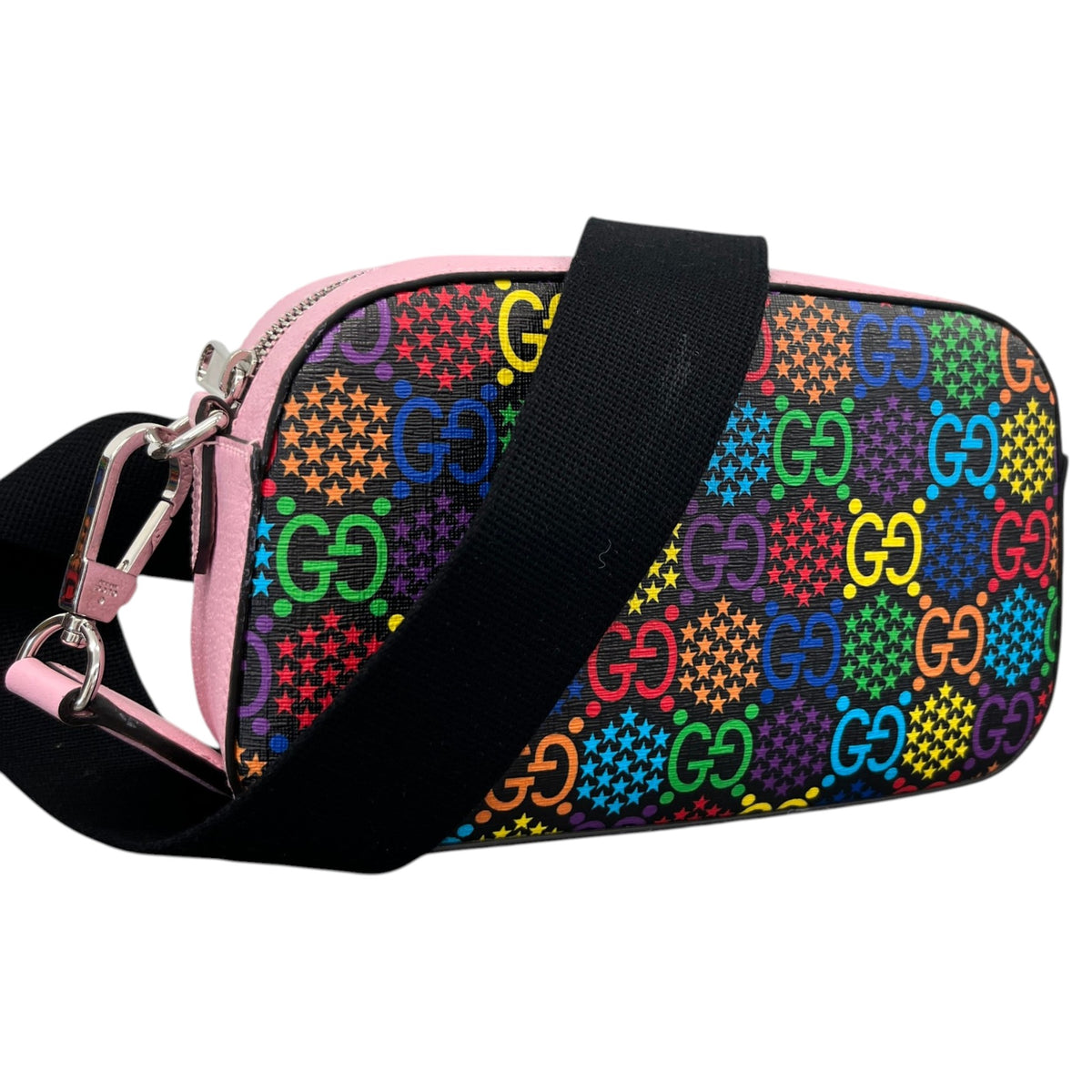 Women's GG Psychedelic Camera Crossbody Bag Pink - Photo 4