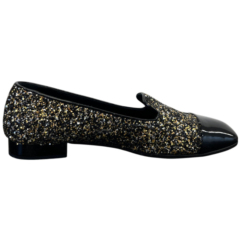 Women's Glitter Cap Toe Mules Black Size EU 38.5 / UK 5.5