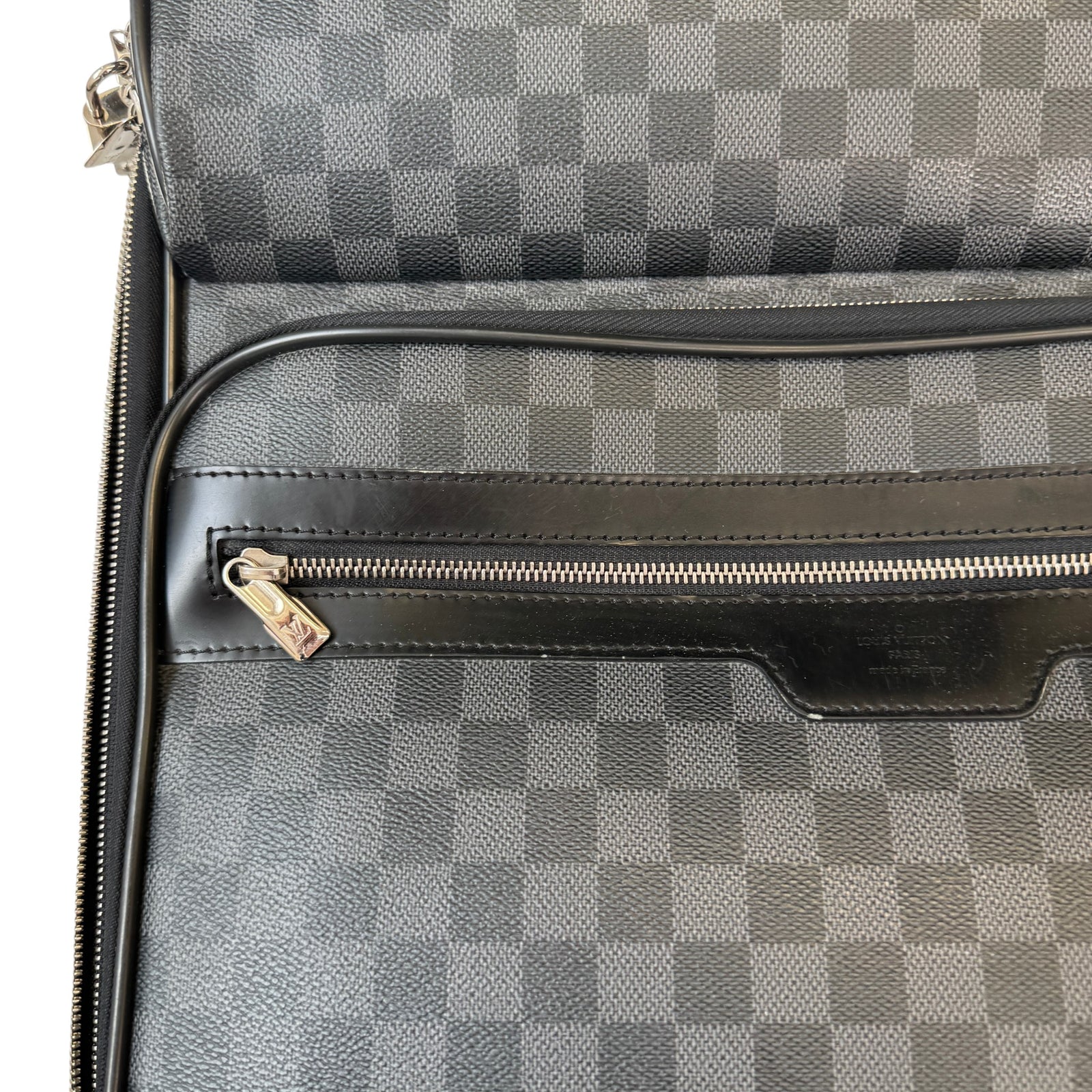Men's Pégase Légère 55 Damier Graphite Suitcase Black - Photo 8