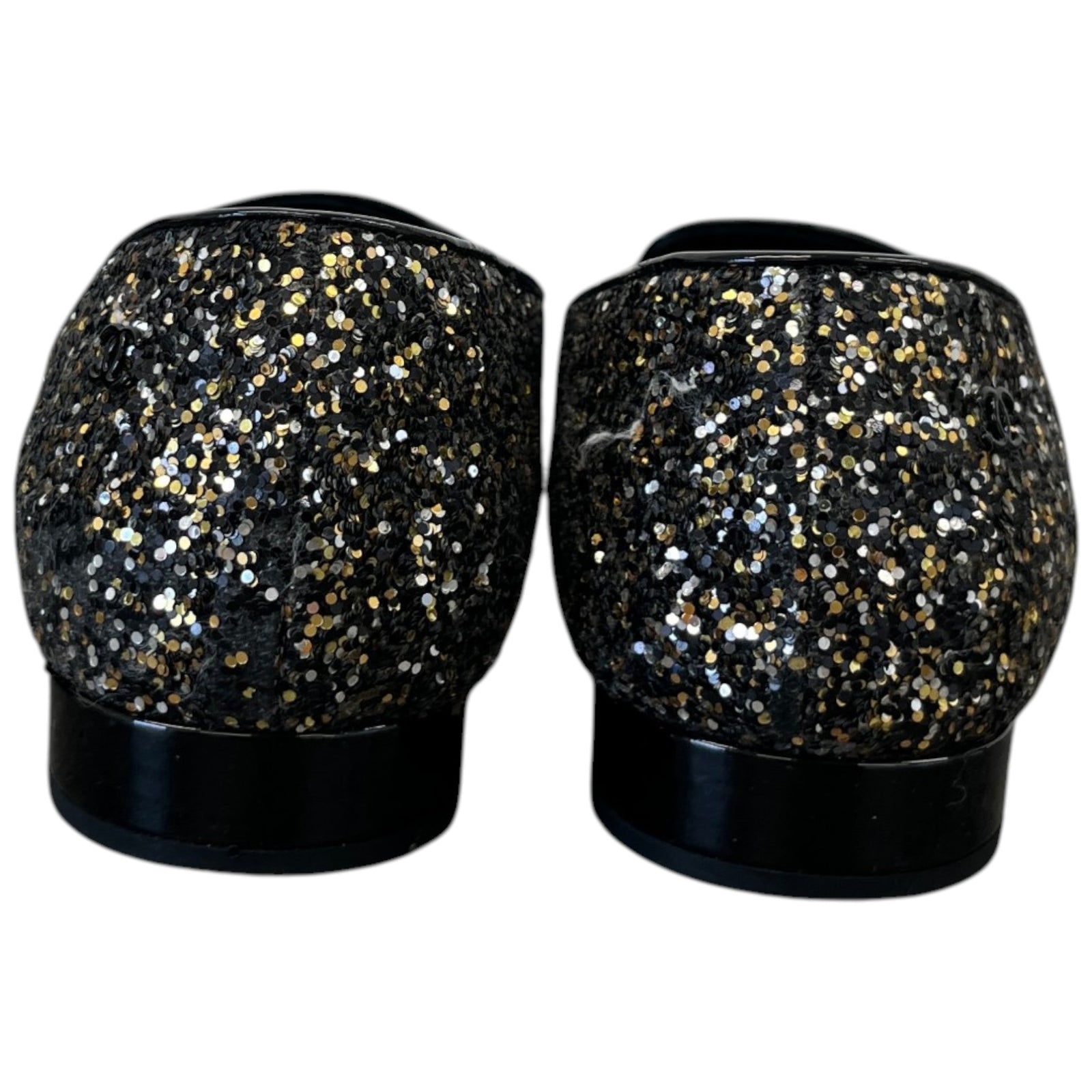 Women's Glitter Cap Toe Mules Black Size EU 38.5 / UK 5.5 - Photo 7