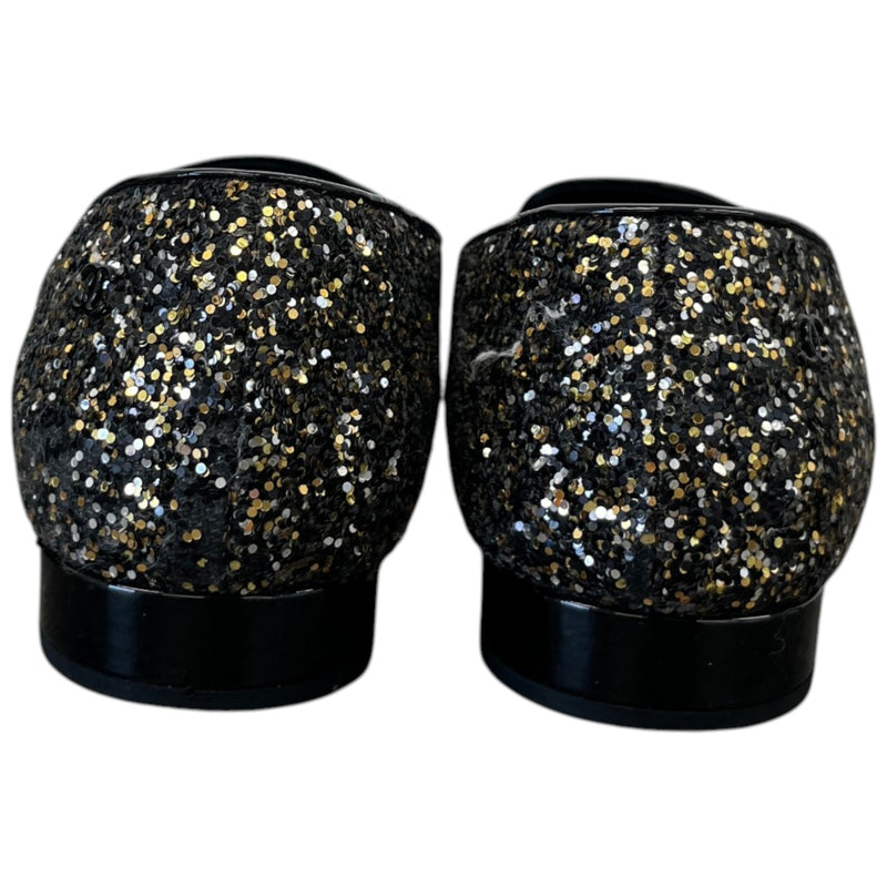 Women's Glitter Cap Toe Mules Black Size EU 38.5 / UK 5.5