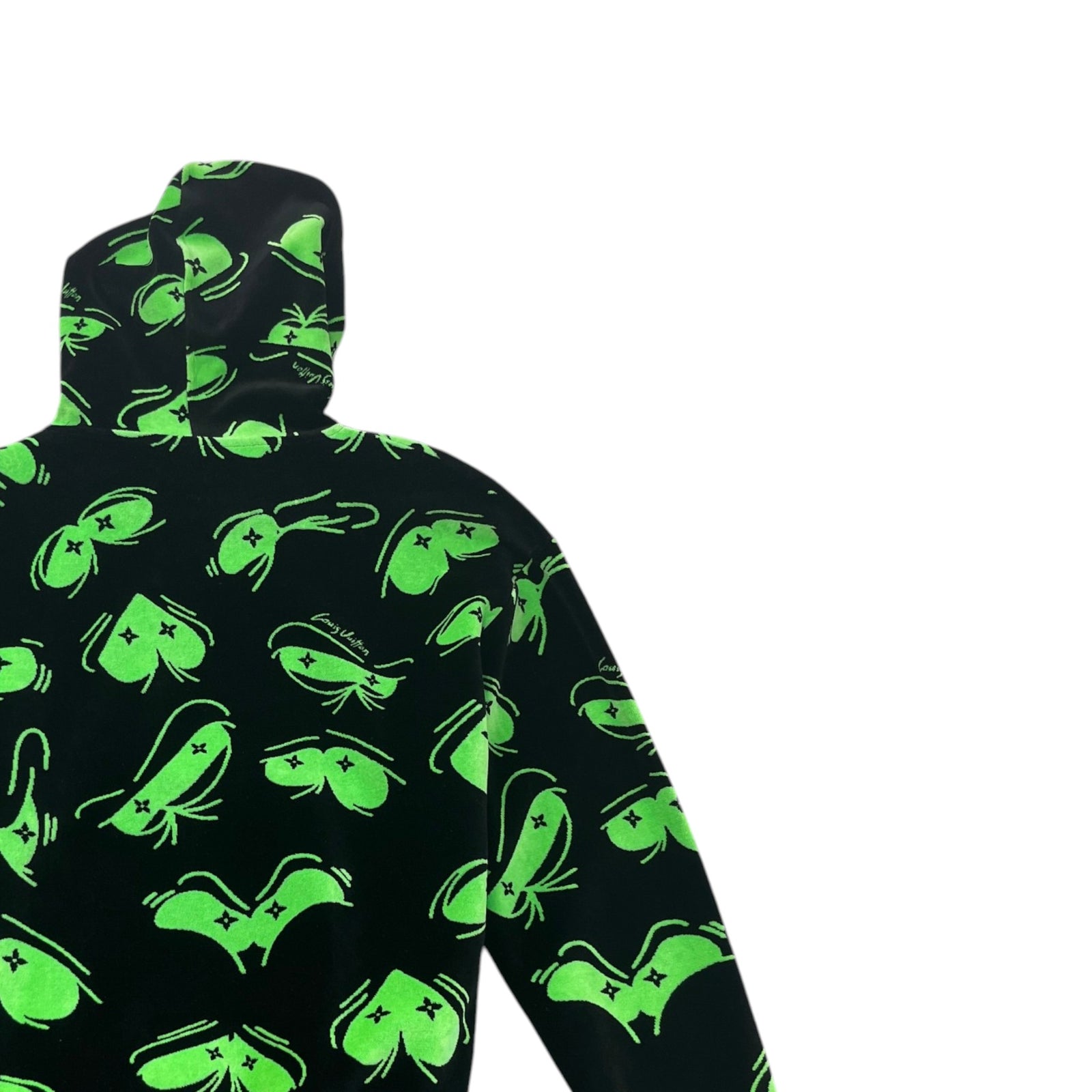 Men's Abstract Eyes Hoodie Black Size M - Photo 4