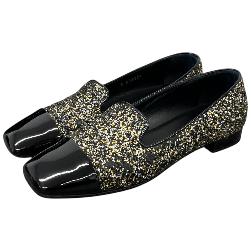 Women's Glitter Cap Toe Mules Black Size EU 38.5 / UK 5.5