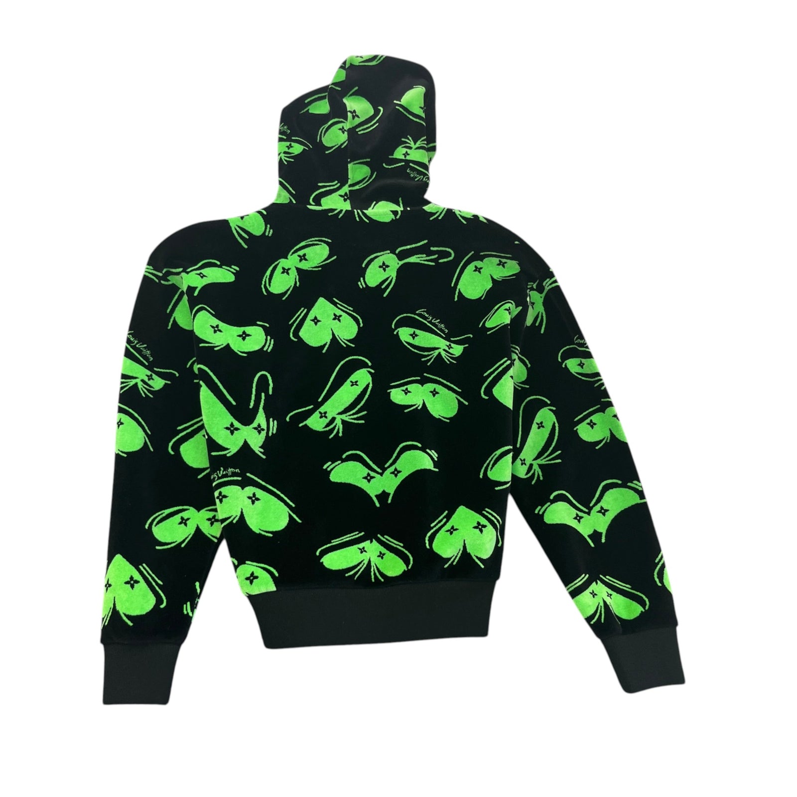 Men's Abstract Eyes Hoodie Black Size M - Photo 2