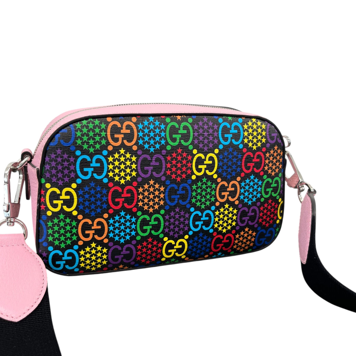 Women's GG Psychedelic Camera Crossbody Bag Pink - Photo 8