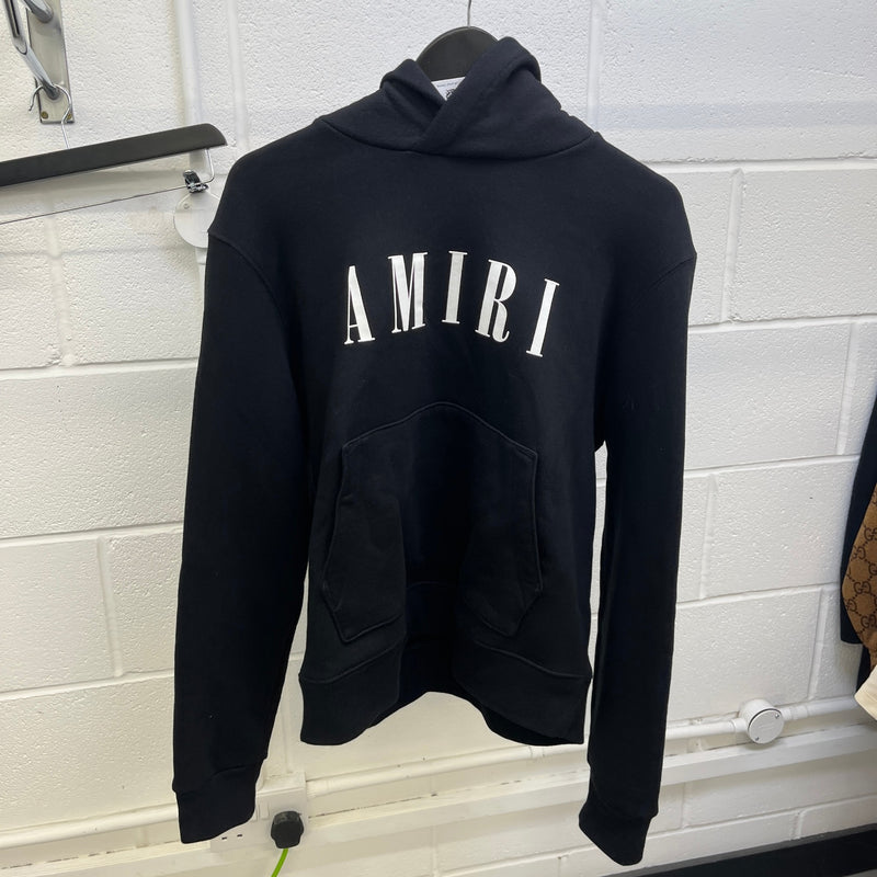 Men's Logo Print Hoodie Black Size M