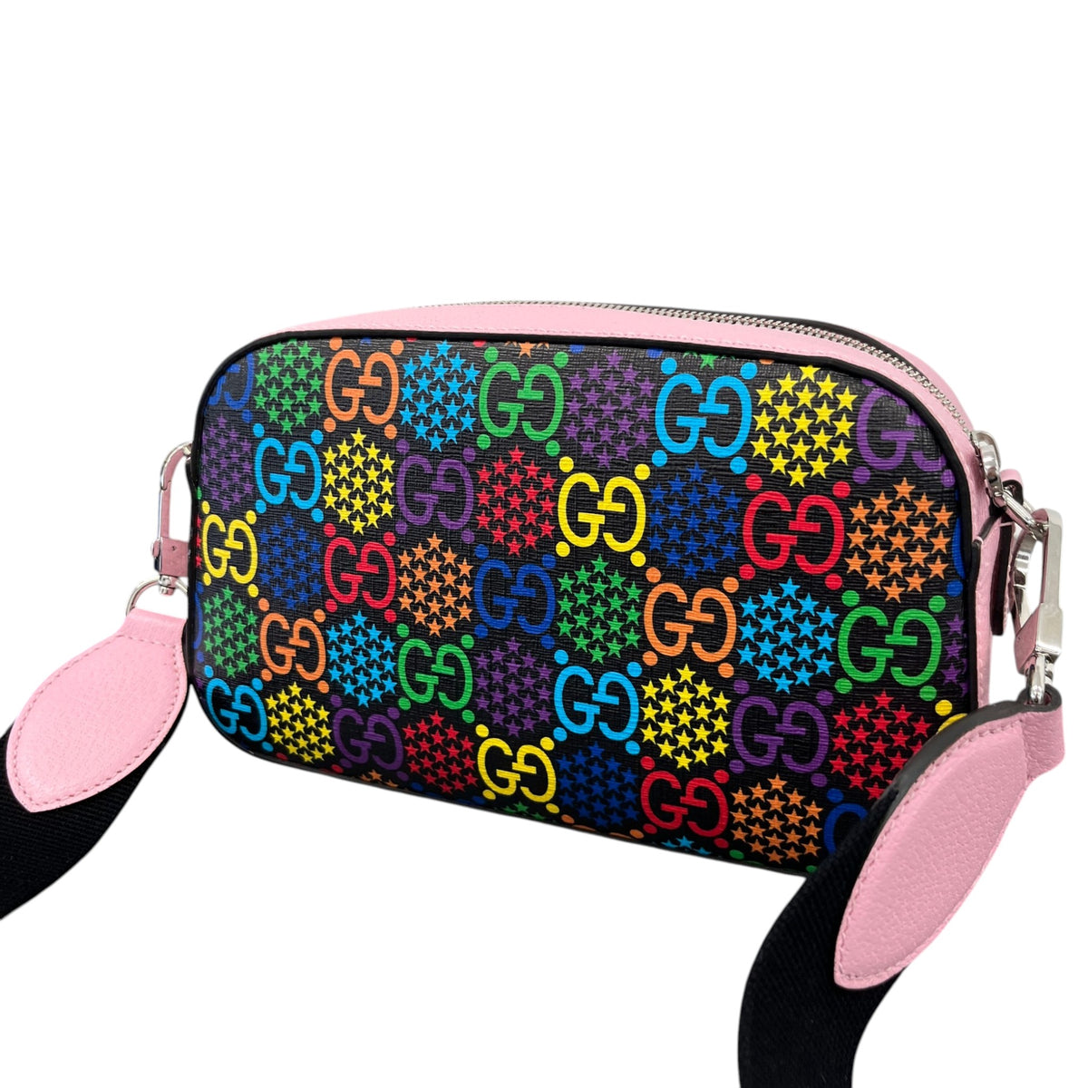 Women's GG Psychedelic Camera Crossbody Bag Pink - Photo 9