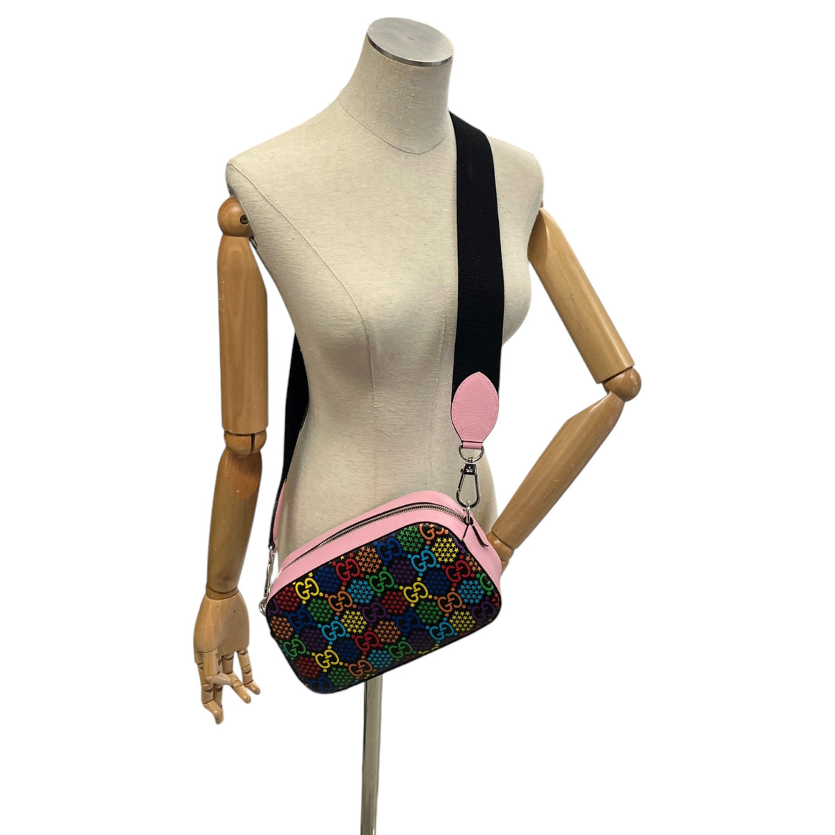 Women's GG Psychedelic Camera Crossbody Bag Pink - Photo 2