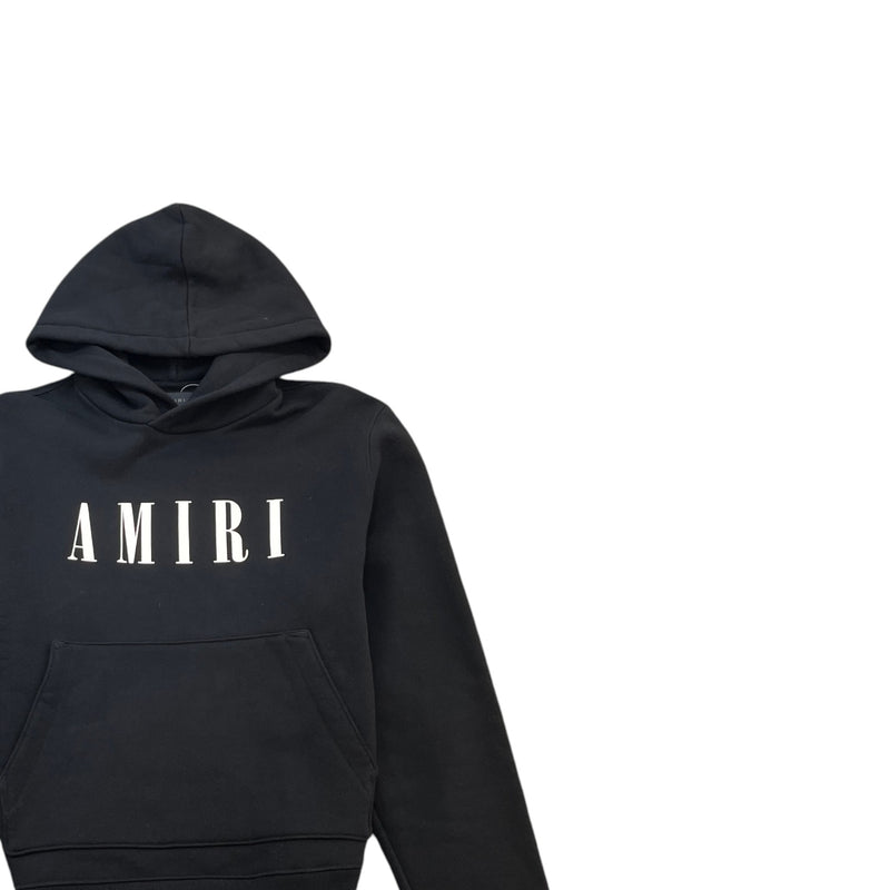 Men's Logo Print Hoodie Black Size M