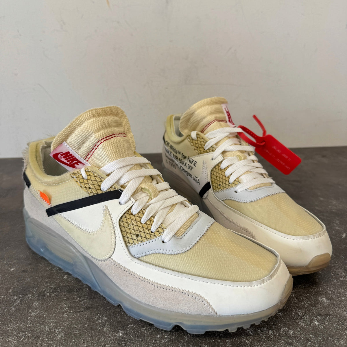 Men's x Nike Air Max 90 "The Ten" Low Trainers Cream Size UK 10 / EU 44 - Photo 11