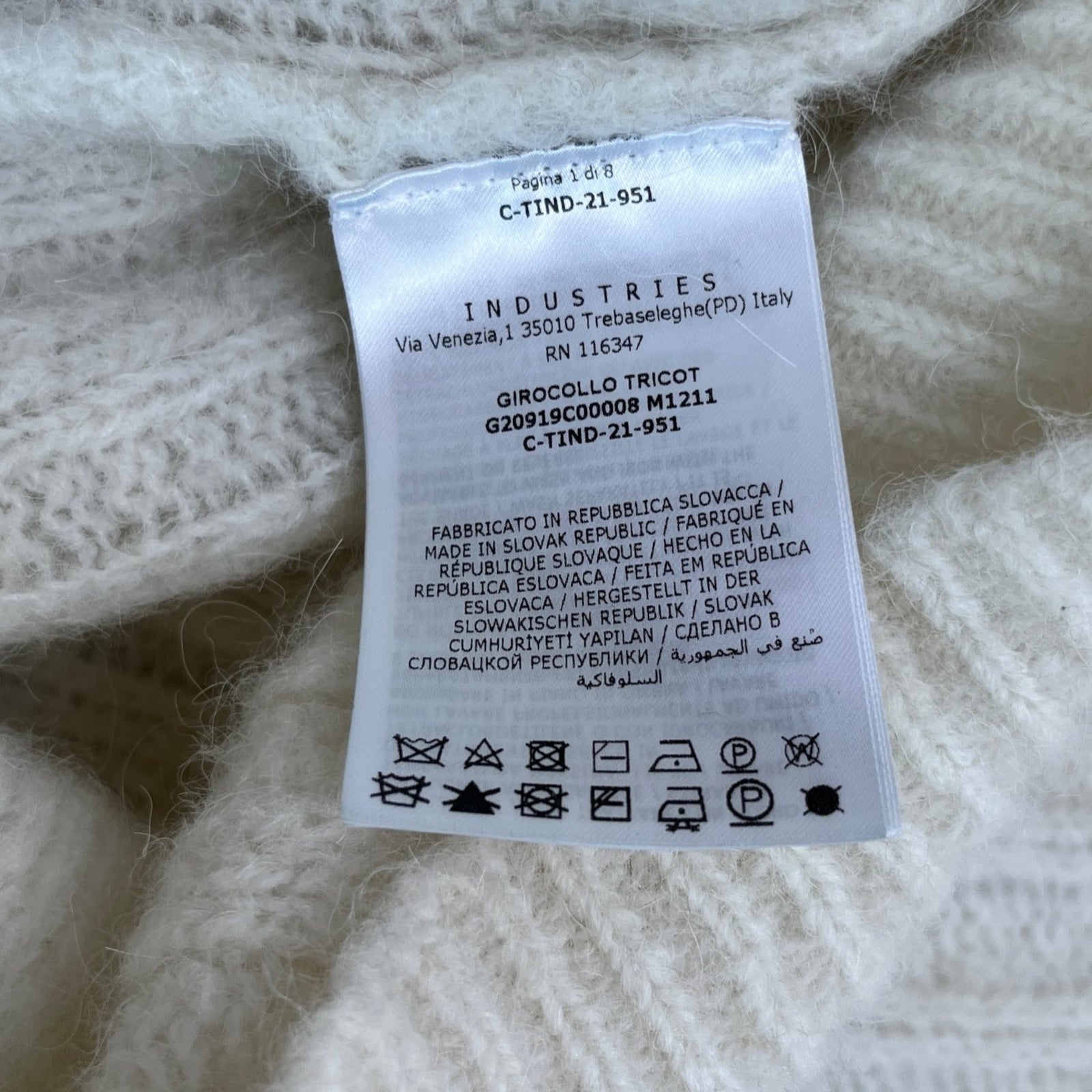 Women's Girocollo Jumper Cream Size XL - Photo 9