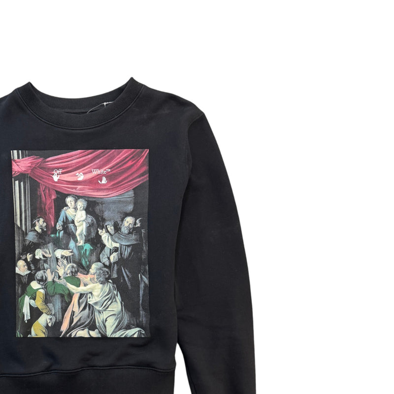 Men's Caravaggio Arrow Logo Sweatshirt Black Size XS