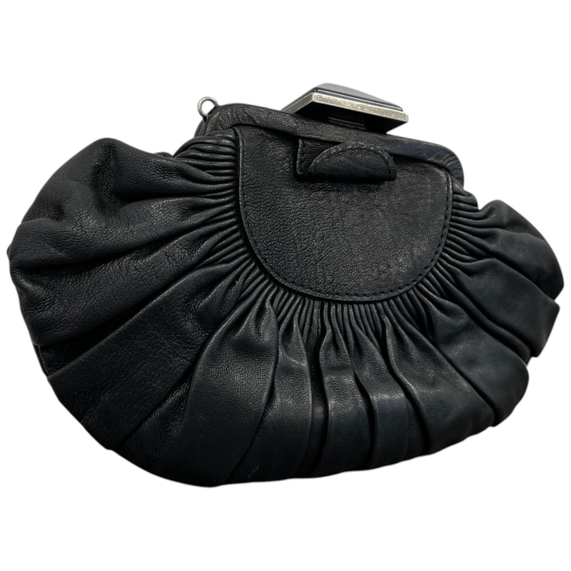 Women's Plissé Frame Clutch Clutch Black