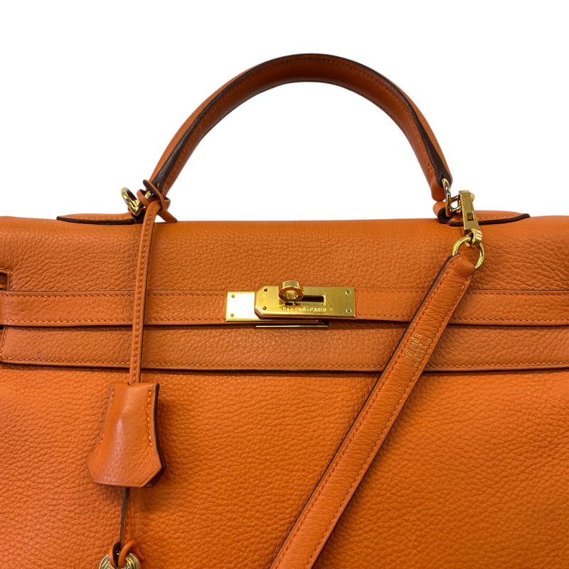 Women's Kelly 35 Retourne Clemence Bag Orange