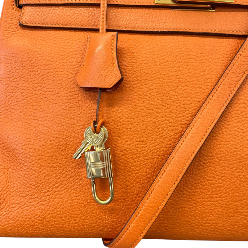 Women's Kelly 35 Retourne Clemence Bag Orange