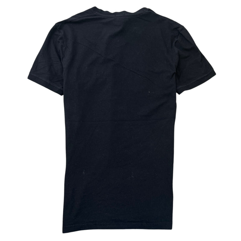 Men's Embroidered Logo T-Shirt Black Size XS