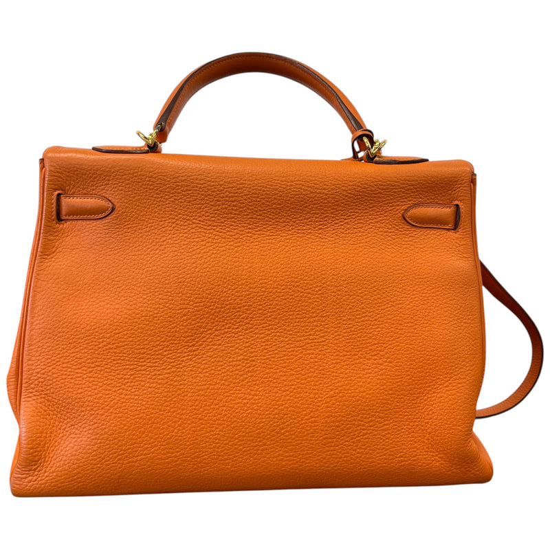 Women's Kelly 35 Retourne Clemence Bag Orange