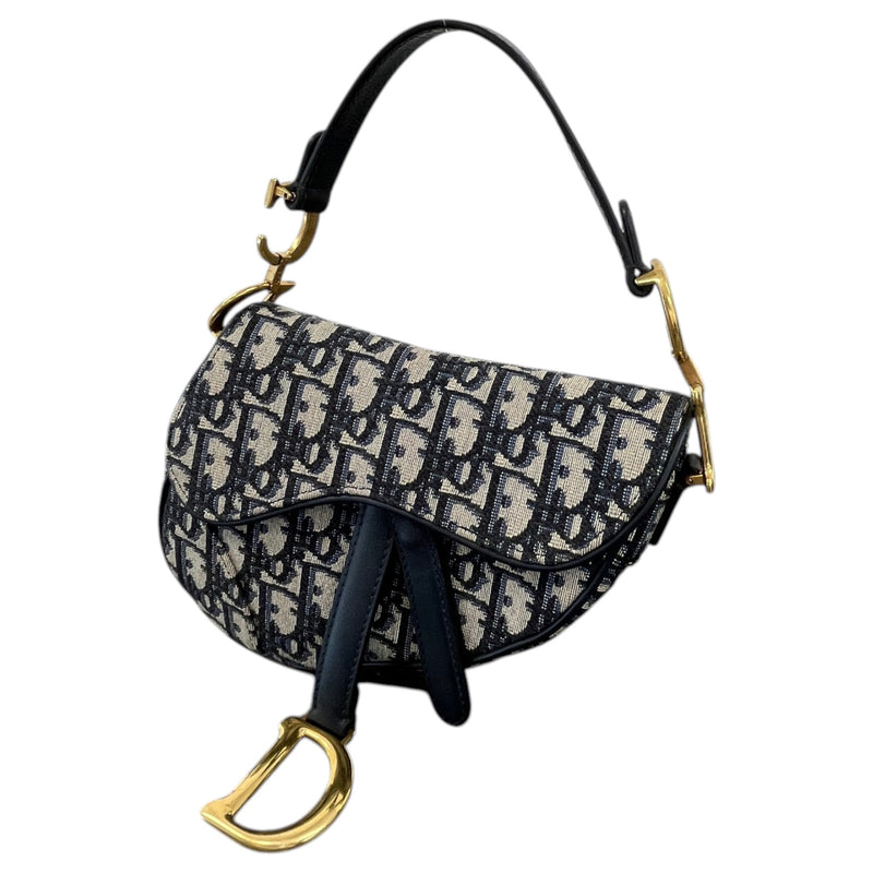 Women's Oblique Saddle Mini Handbag Navy