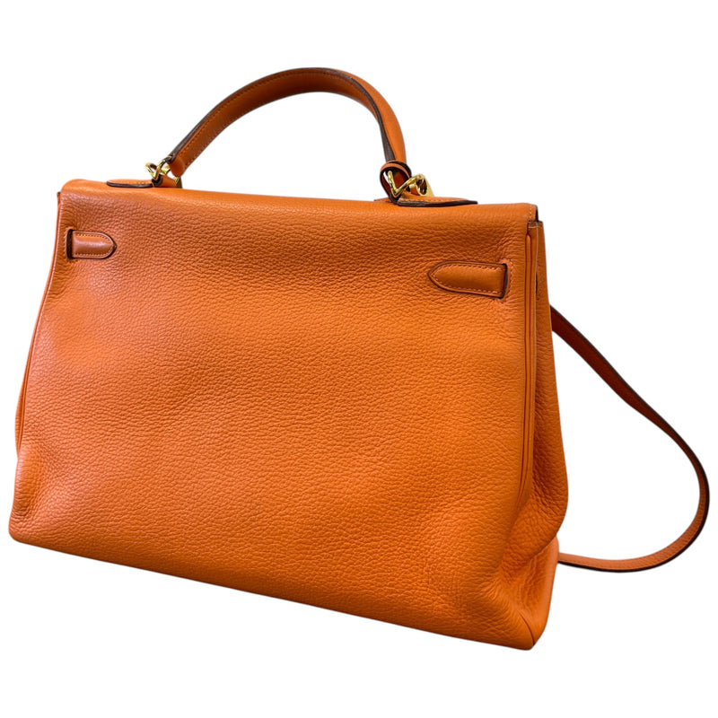 Women's Kelly 35 Retourne Clemence Bag Orange