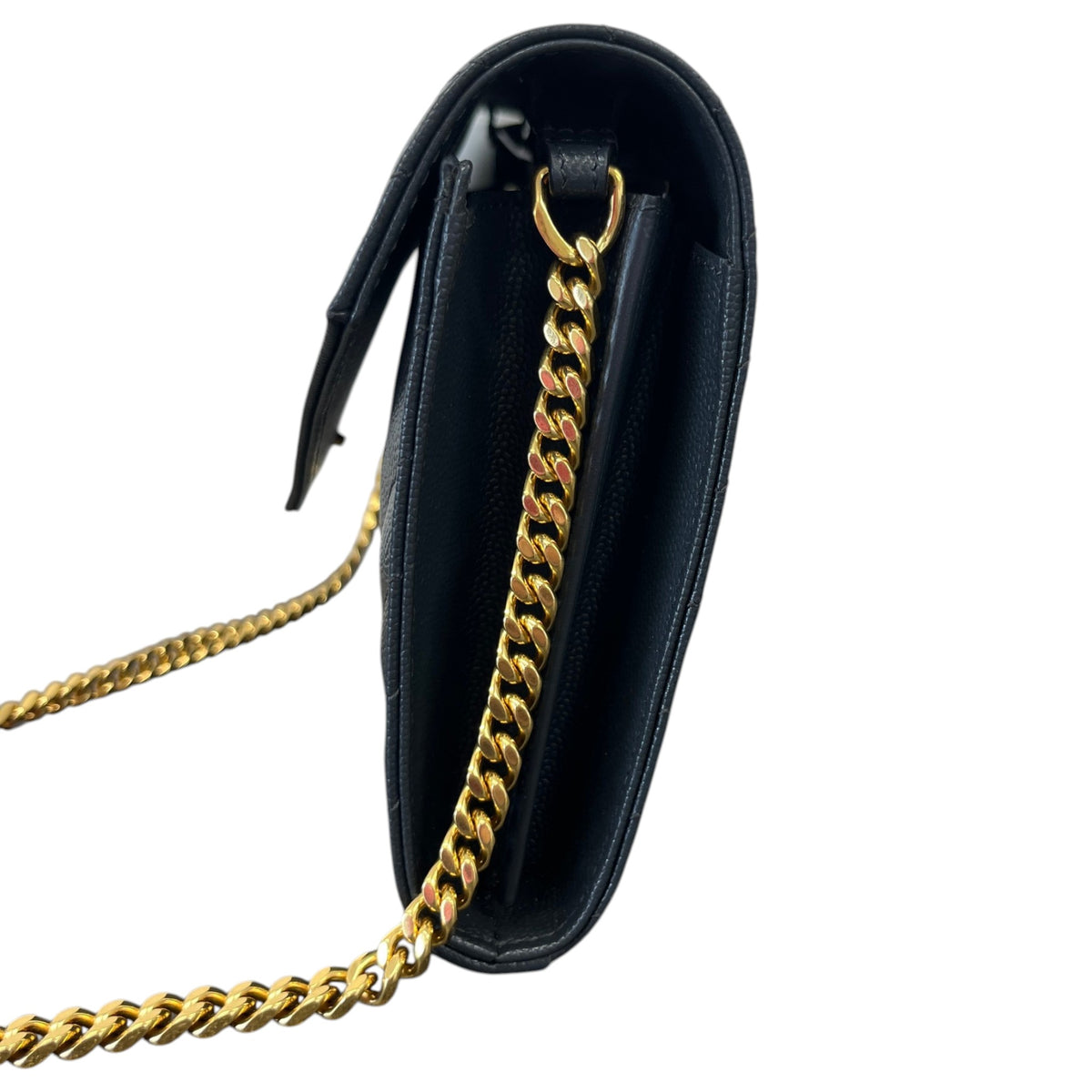 Women's Cassandre Envelope Chain Wallet Crossbody Bag Charcoal - Photo 6