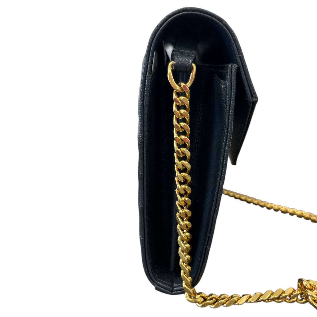 Women's Cassandre Envelope Chain Wallet Crossbody Bag Charcoal - Photo 7