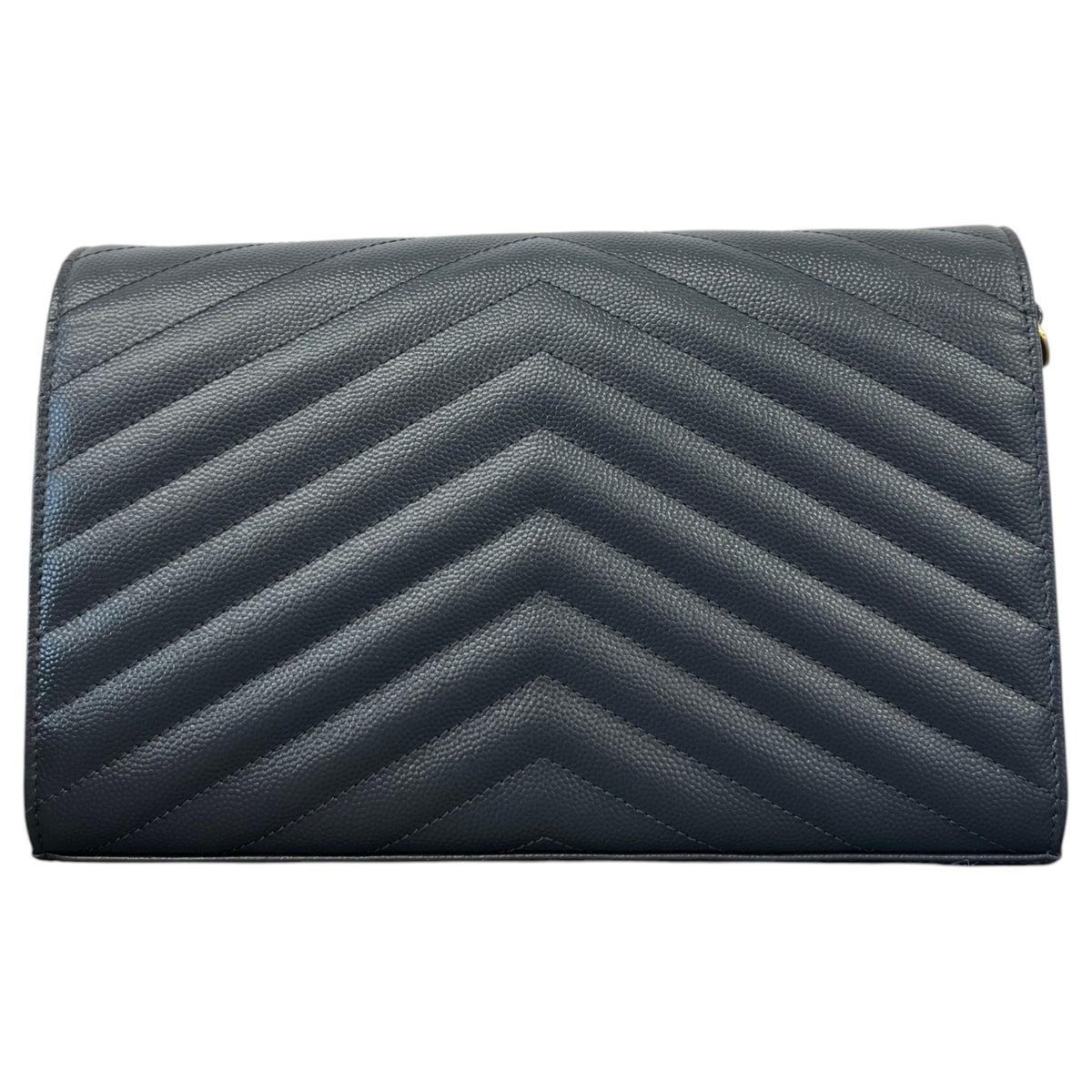 Women's Cassandre Envelope Chain Wallet Crossbody Bag Charcoal - Photo 3