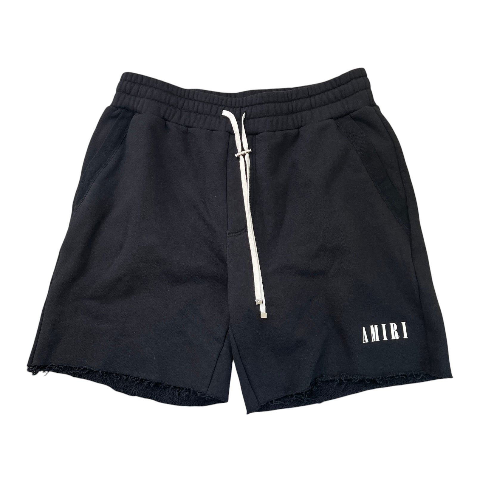 Men's Distressed Core Sweat Shorts Black Size L - Photo 1