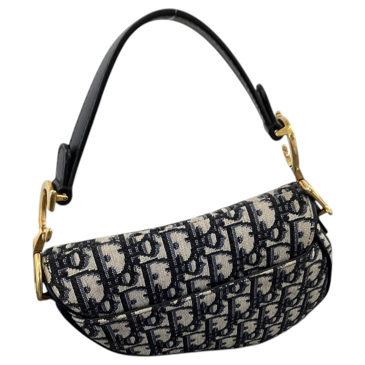Women's Oblique Saddle Mini Handbag Navy - Photo 3