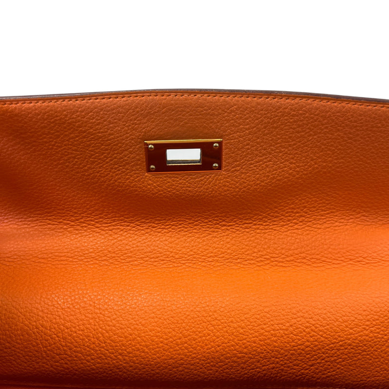 Women's Kelly 35 Retourne Clemence Bag Orange