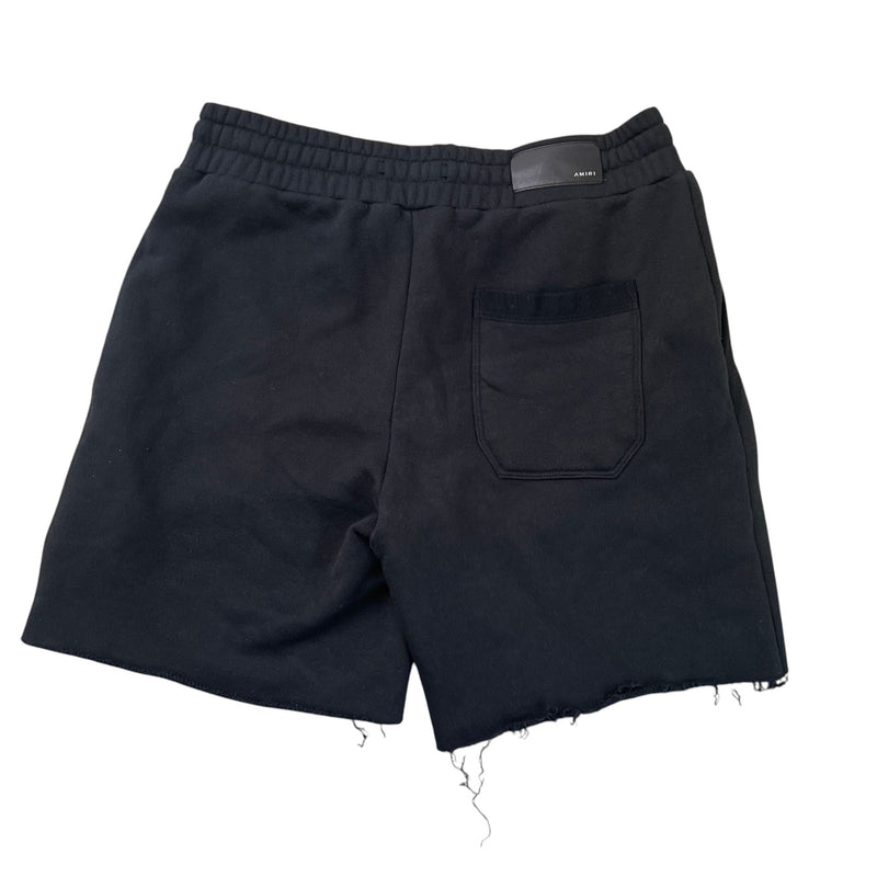 Men's Distressed Core Sweat Shorts Black Size L