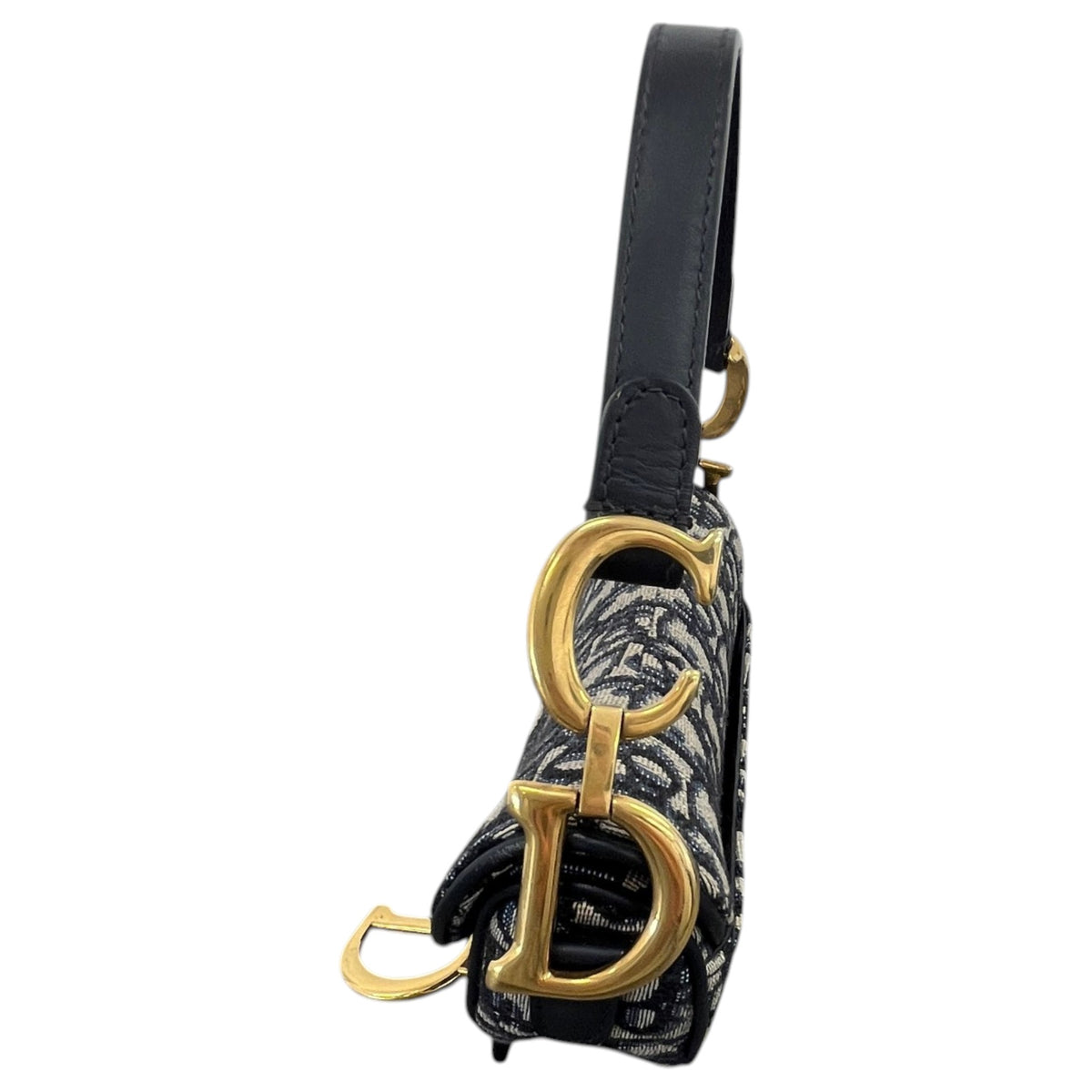 Women's Oblique Saddle Mini Handbag Navy - Photo 7