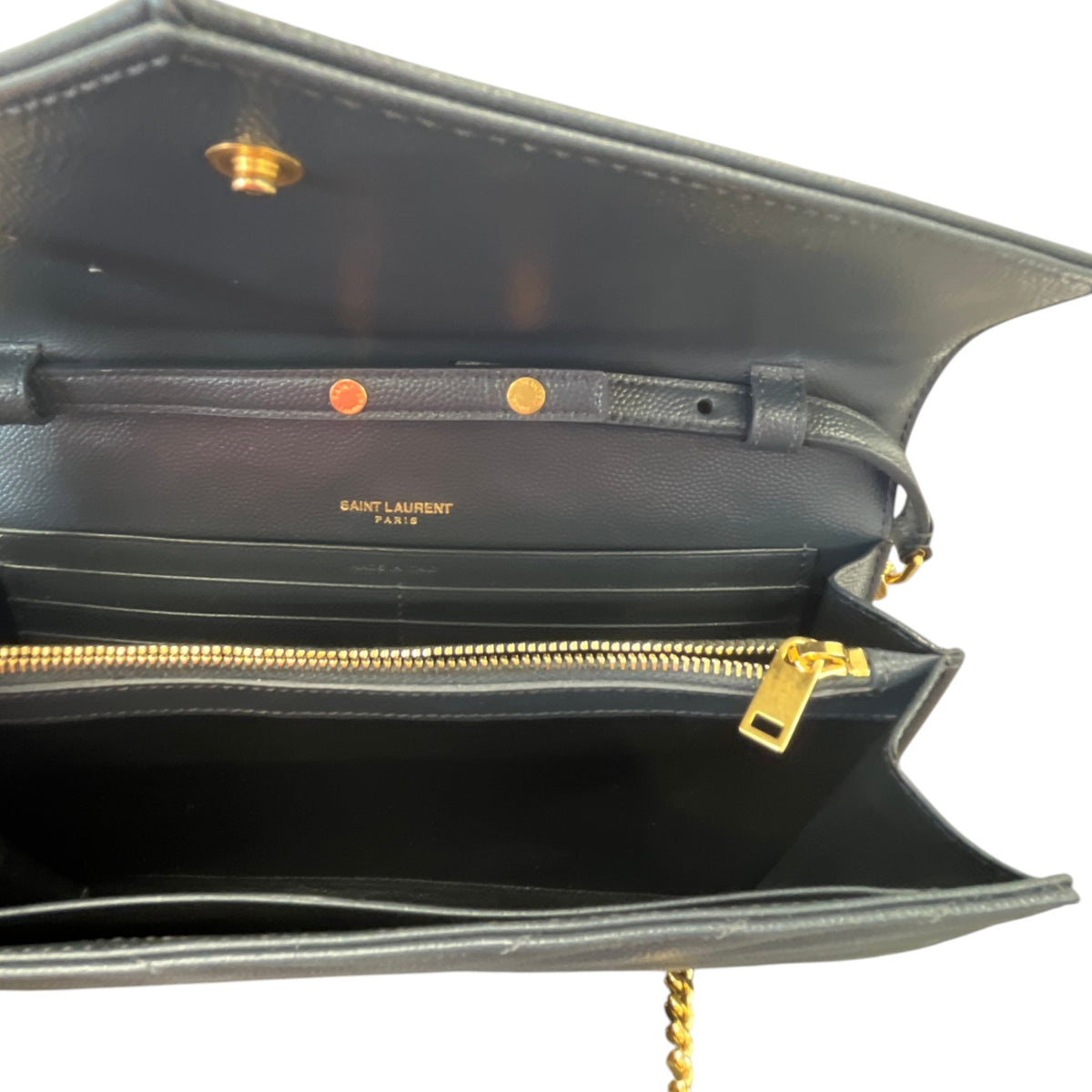 Women's Cassandre Envelope Chain Wallet Crossbody Bag Charcoal - Photo 10