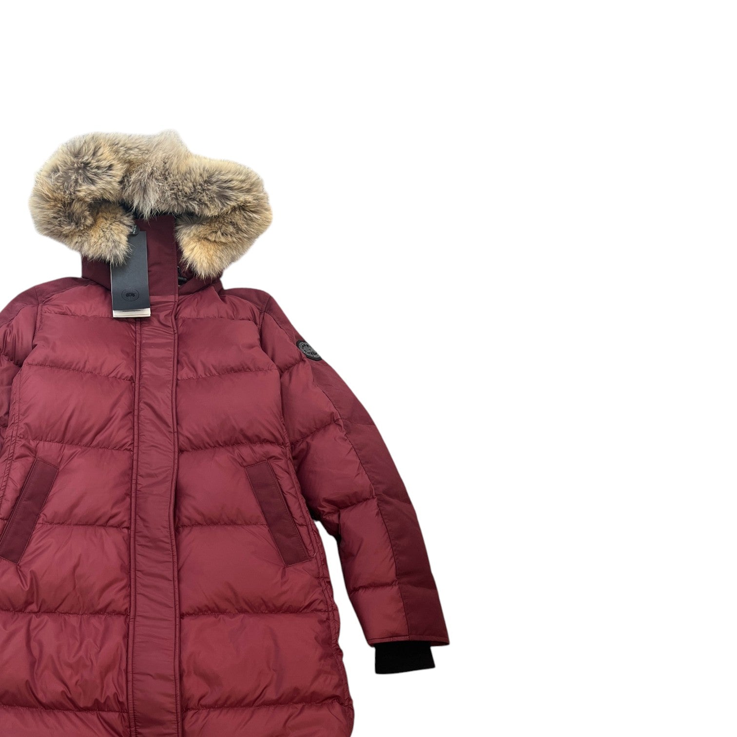 Women's Rowley Parka Down Jacket Burgundy Size L - Photo 3