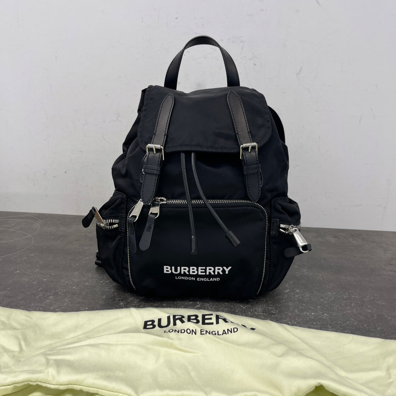 Men's Logo Print Backpack Black