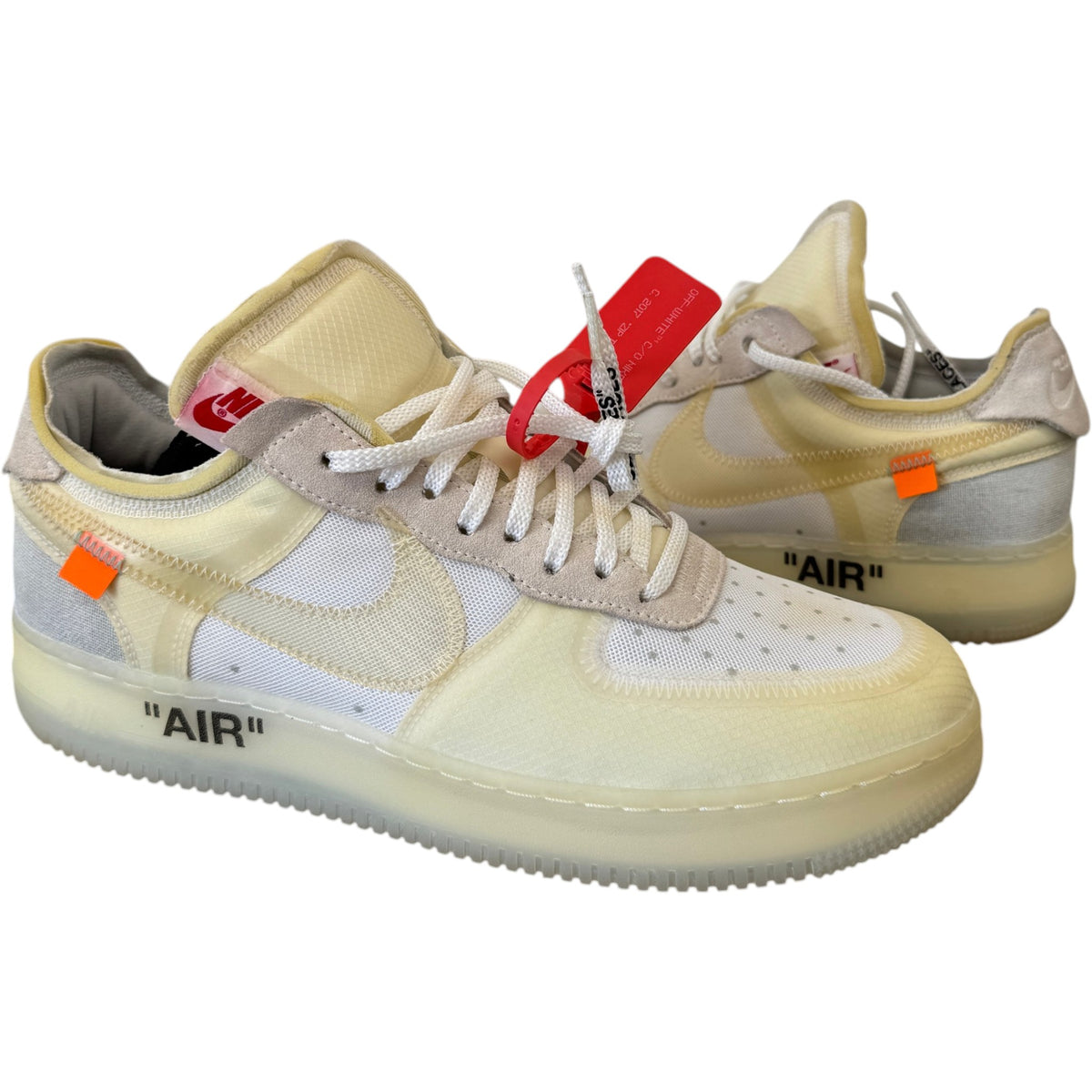 Men's Air Force 1 Low x Off-White The Ten / OG White/Sail Low Trainers Cream Size UK 9.5 / EU 43.5 - Photo 3