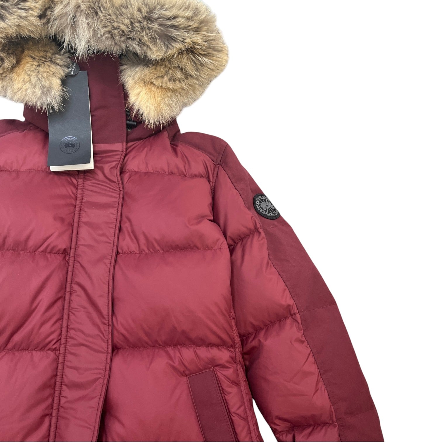 Women's Rowley Parka Down Jacket Burgundy Size L - Photo 6