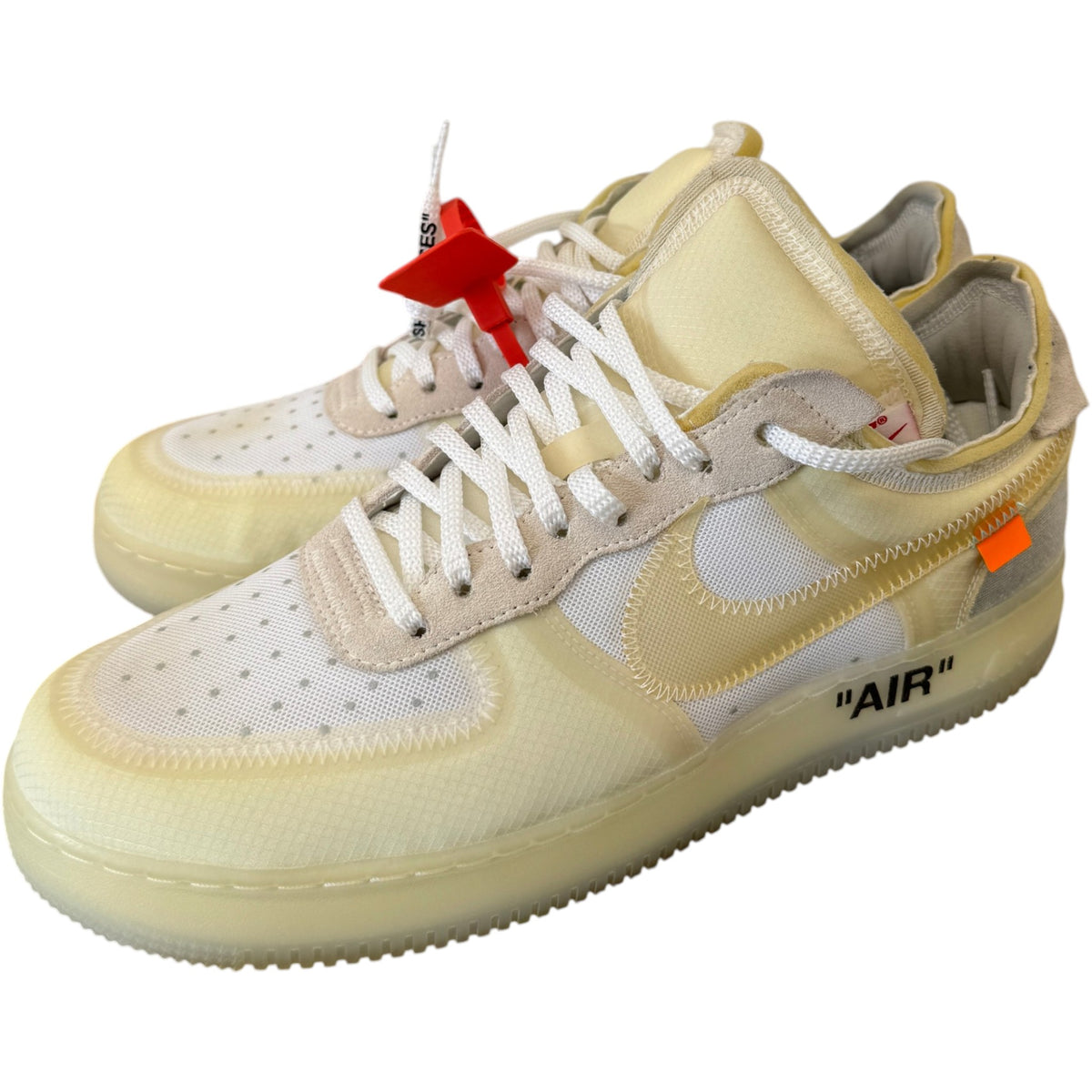 Men's Air Force 1 Low x Off-White The Ten / OG White/Sail Low Trainers Cream Size UK 9.5 / EU 43.5 - Photo 7