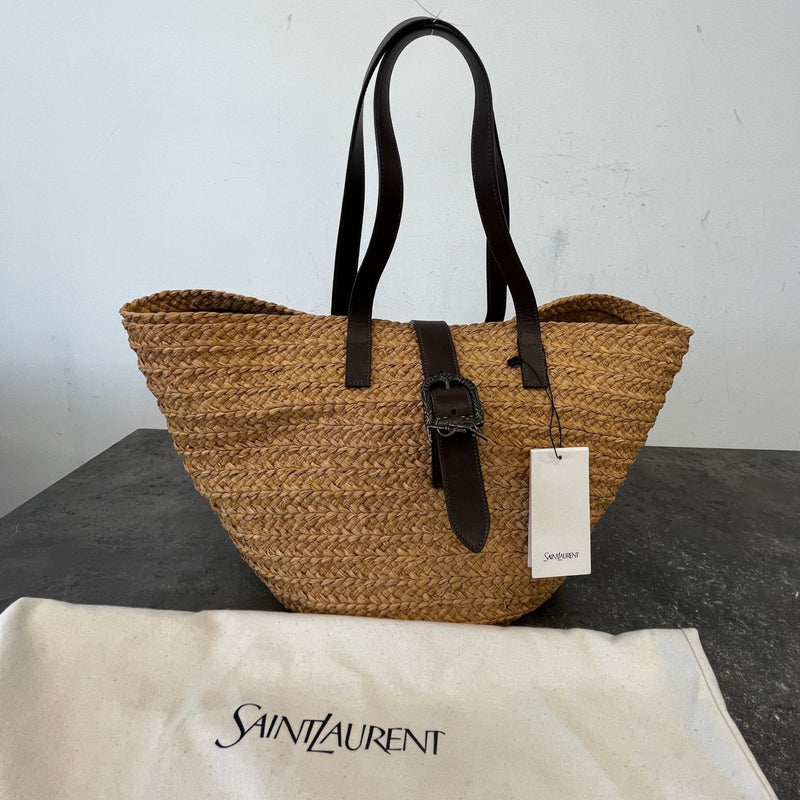 Women's Raffia Panier Tote Bag Beige