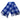 Men's Check Print Fringe Blanket Blue