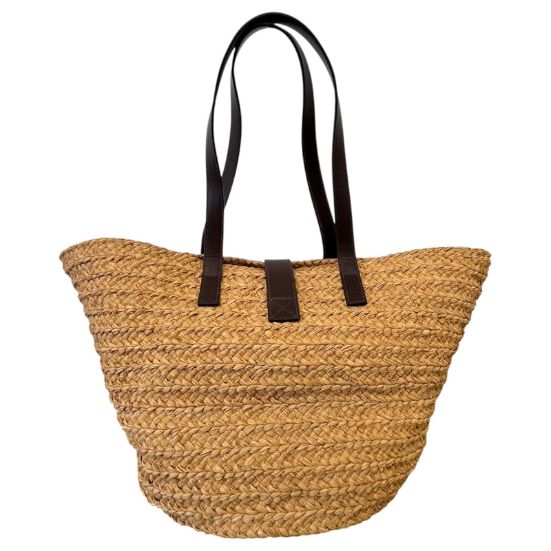 Women's Raffia Panier Tote Bag Beige