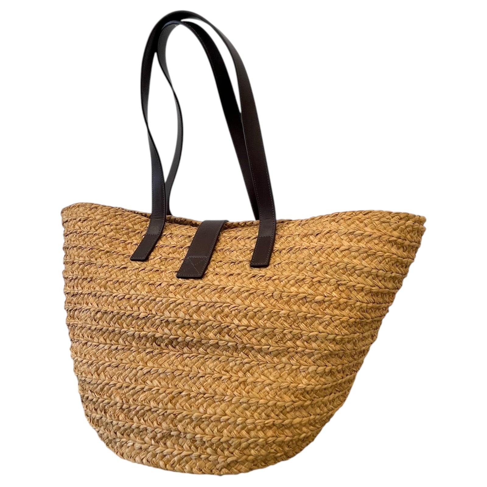 Women's Raffia Panier Tote Bag Beige - Photo 7
