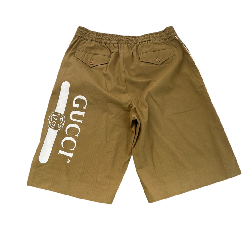 Men's GG Logo Shorts Khaki Size L / W34