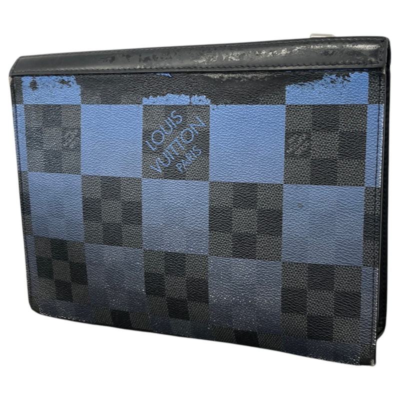 Men's Damier Graphite Pixel Pochette Voyage PM Pouch Black