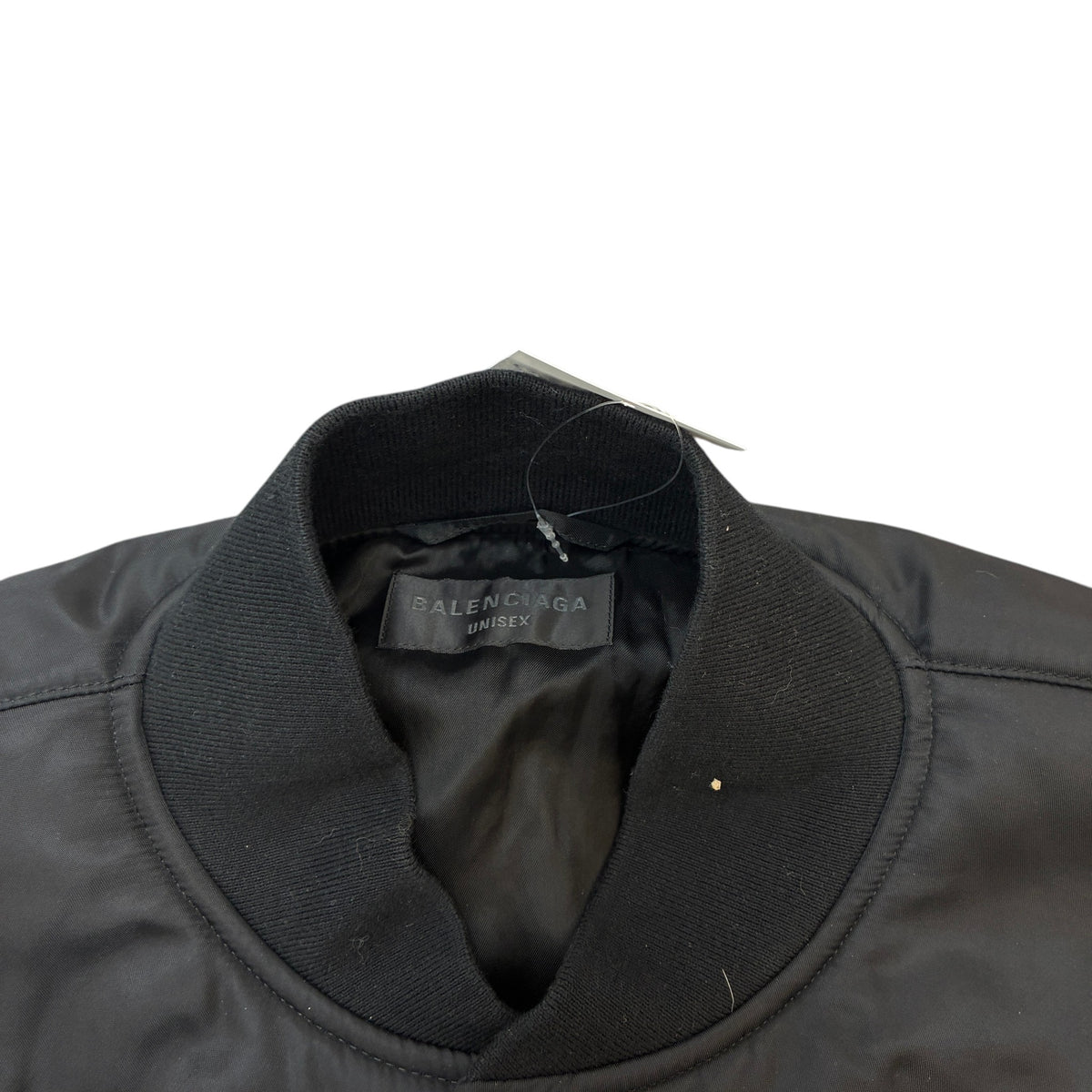 Men's Political Logo Oversized Unisex Bomber Down Jacket Black Size S - Photo 6