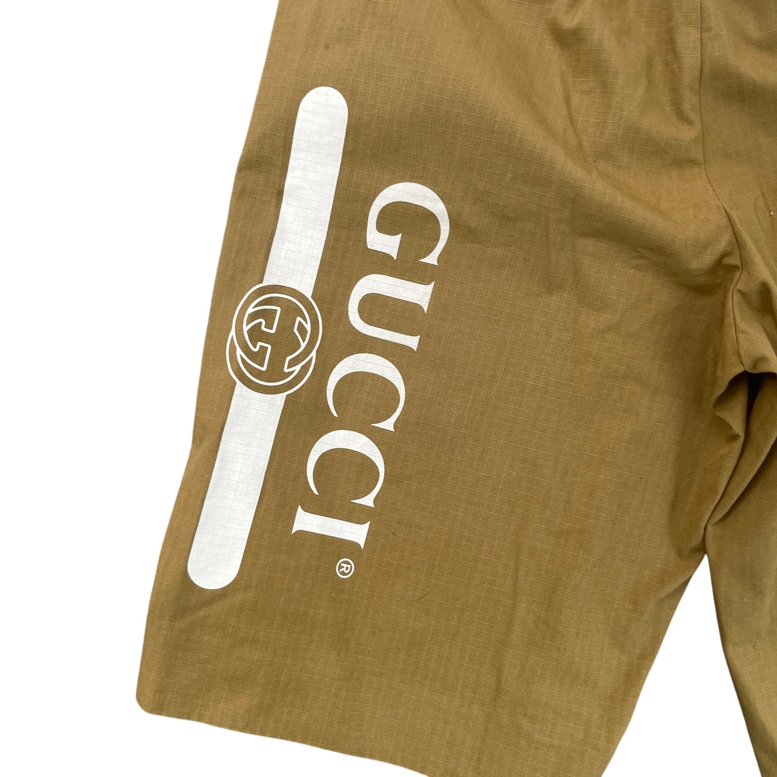 Men's GG Logo Shorts Khaki Size L / W34 - Photo 5