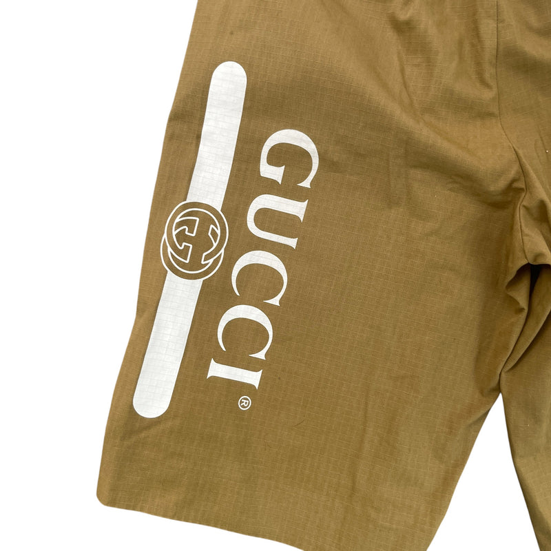 Men's GG Logo Shorts Khaki Size L / W34