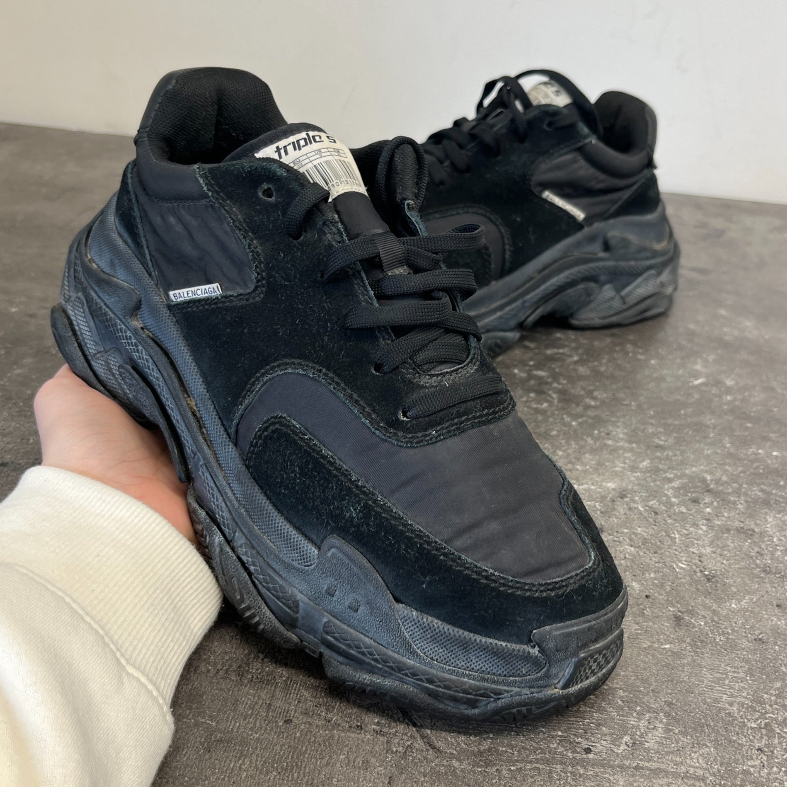 Men's Triple S Low Trainers Black Size EU 40 / UK 6 - Photo 12
