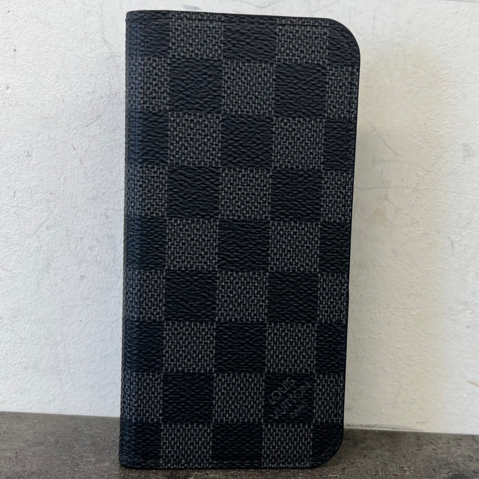 Men's Iphone 7/8 Damier Graphite Folio Phone Case Black - Photo 8