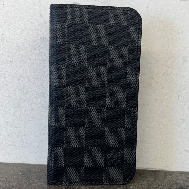 Men's Iphone 7/8 Damier Graphite Folio Phone Case Black